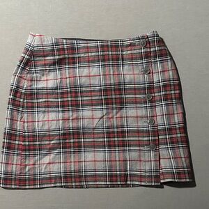 Tommy Hilfiger Plaid Mini Skirt - Red, Black, and White
